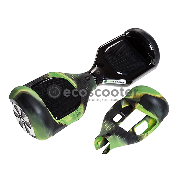Silicone-cover-case-for-scooter-6.5`-Hoverboard-2-wheels-shell-green-black