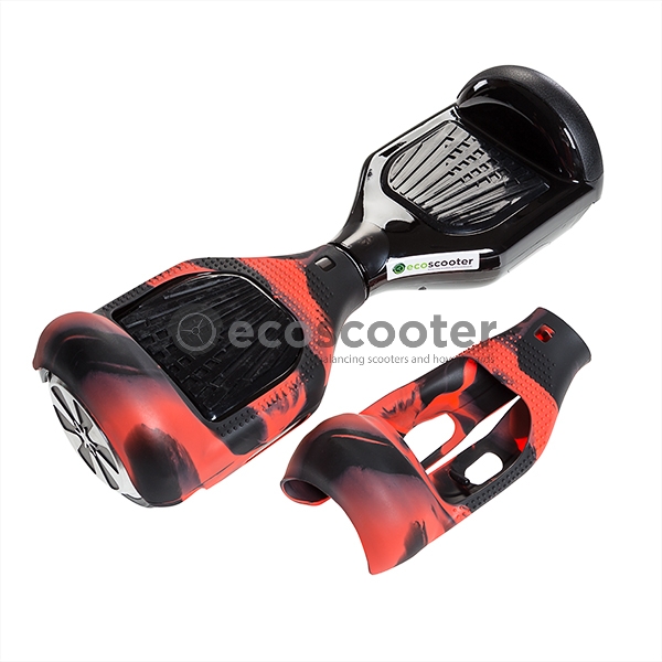 Silicone-cover-case-for-scooter-6.5`-Hoverboard-2-wheels-shell-red-black