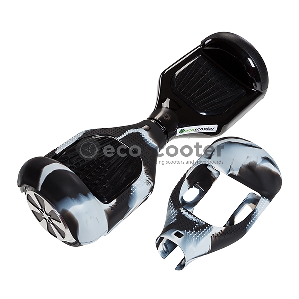 Silicone-cover-case-for-scooter-6.5`-Hoverboard-2-wheels-shell-white-black