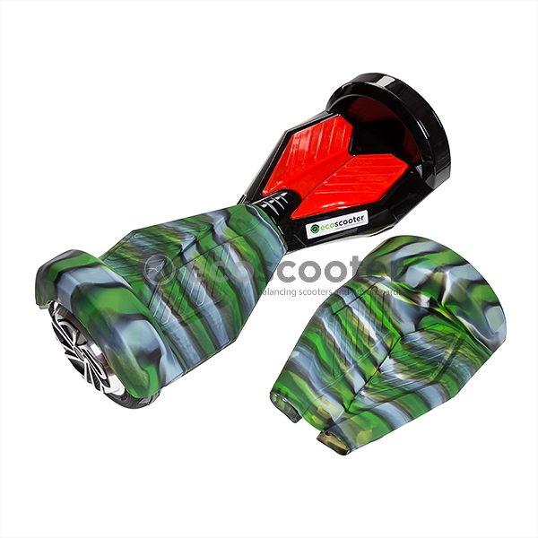 Silicone-cover-case-for-scooter-8`-Hoverboard-2-wheels-shell-green